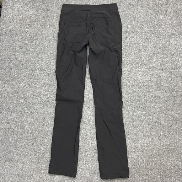 Athleta Pants Womens 0 Black Straight Leg Nylon Spandex Hiking Travel Stretch - Picture 3 of 10